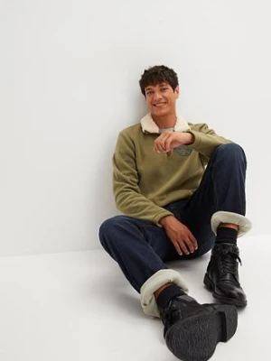 Dżinsy termiczne ze stretchem relaxed fit z wygodnym pasem, prosta nogawka bonprix