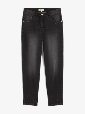 Dżinsy typu barrel, mid waist BonPrix czarny