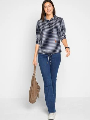 Dżinsy w fasonie bootcut, mid waist, z bawełny organicznej bonprix