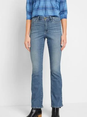 Dżinsy w fasonie bootcut, mid waist, z bawełny organicznej bonprix