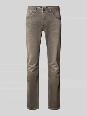 Dżinsy w kroju regular fit z naszytym logo Model 'Nightflight' PME Legend Grafitowy