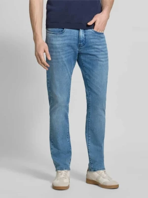 Dżinsy w kroju tapered fit w stylu used model 'Lyon' Pierre Cardin