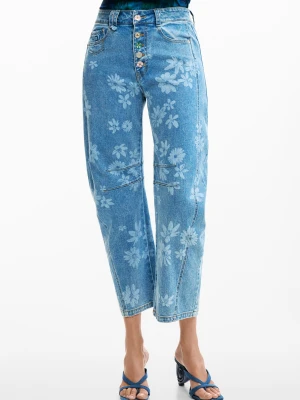 dżinsy w kwiaty Desigual