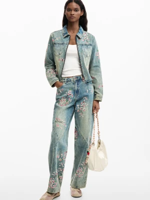 dżinsy w kwiaty Desigual