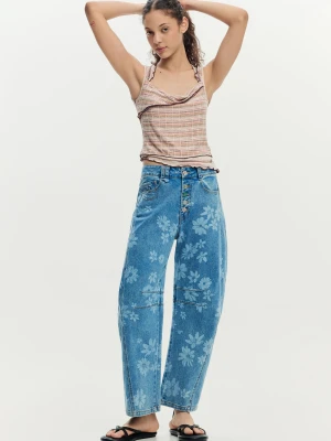 dżinsy w kwiaty Desigual