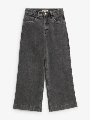 Dżinsy Wide Leg, high waist, cropped BonPrix szary