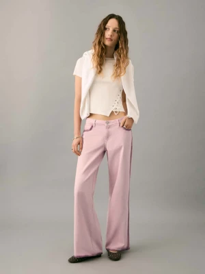 Dżinsy wideleg dwukolorowe blady róż - Dziewczyna - - MANGO TEEN