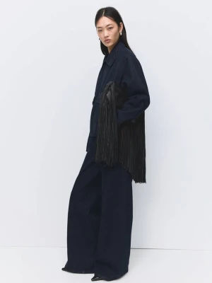 Dżinsy wideleg z wysokim stanem rinse wash niebieski - Kobieta - - MANGO