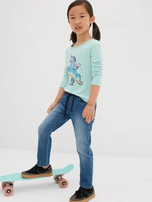 Dżinsy z gumką w talii, mid waist bonprix