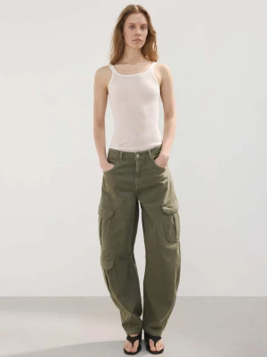 Dżinsy z kieszeniami cargo khaki - Kobieta - - MANGO