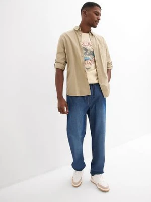 Dżinsy z letniego denimu o kroju classic fit, z gumką w talii  (2 pary) bonprix