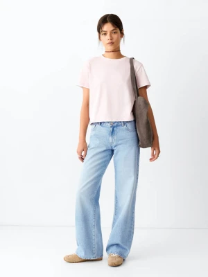 Jeansy wide leg low waist jasnoniebieski - Teen - - MANGO TEEN
