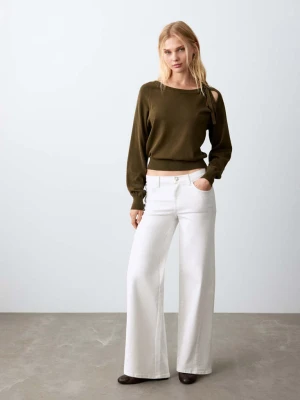 Dżinsy z niskim stanem wideleg biały - Teen - - MANGO TEEN