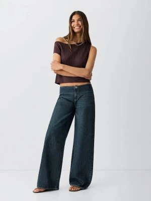 Dżinsy z niskim stanem wideleg średni niebieski vintage - Teen - - MANGO TEEN