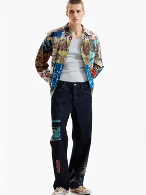 Dżinsy z orientalnym wzorem Desigual