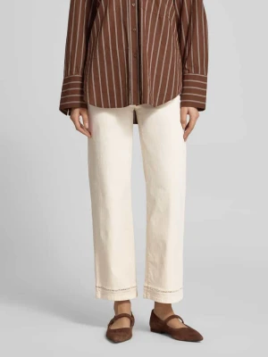 Dżinsy z przeszyciami z logo w długości 7/8 RAFFAELLO ROSSI