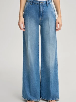 Dżinsy z szerokimi nogawkami Evi w kolorze niebieskim Joop