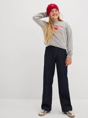 Dżinsy z szerokimi nogawkami, mid waist bonprix