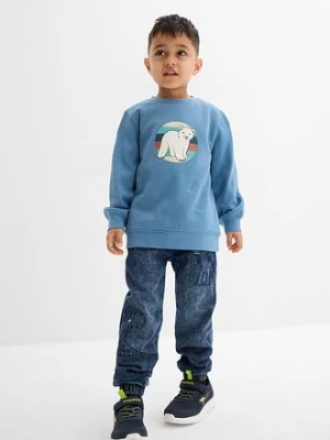 Dżinsy z termiczną podszewką z dżerseju, z gumką w talii, regular fit bonprix