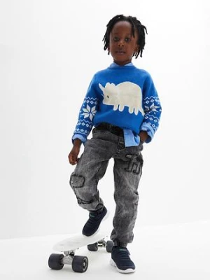 Dżinsy z termiczną podszewką z dżerseju, z gumką w talii, regular fit bonprix