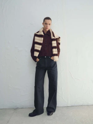 Dżinsy ze średnim stanem i prostymi nogawkami antracytowy - Kobieta - - MANGO