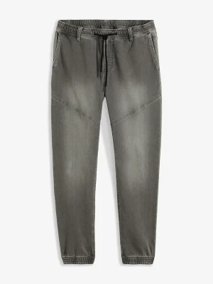 Dżinsy ze stretchem i gumką w talii, Regular Fit Straight BonPrix szary