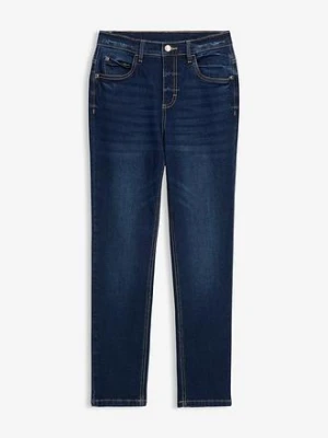 Dżinsy ze stretchem i regulowanym paskiem, proste nogawki, slim fit bonprix