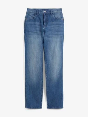 Dżinsy ze stretchem loose fit z regulowanym paskiem, prosta nogawka bonprix