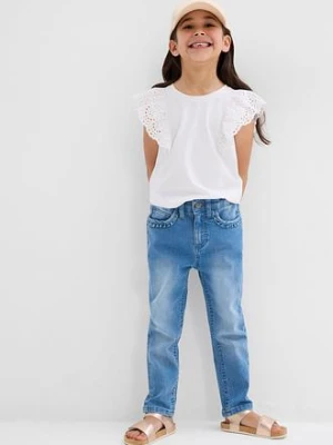Dżinsy ze stretchem, mid waist, Tapered bonprix