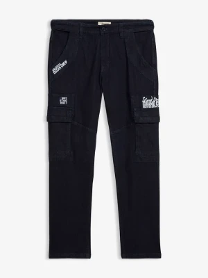Dżinsy ze stretchem, relaxed fit, z wygodnym pasem, straight BonPrix niebieski