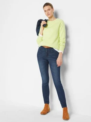 Dżinsy ze stretchem, skinny, high waist, cropped bonprix