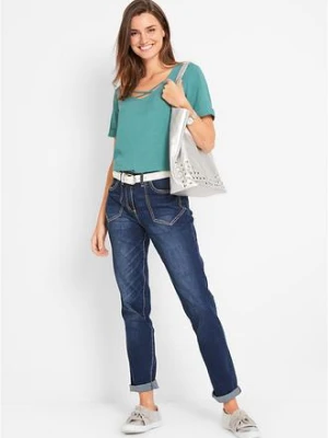 Dżinsy ze stretchem straight, high waist bonprix
