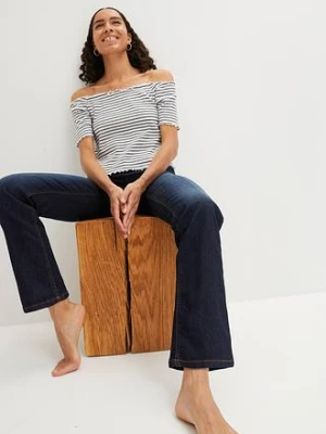 Jeansy ze stretchem, straight, mid waist bonprix