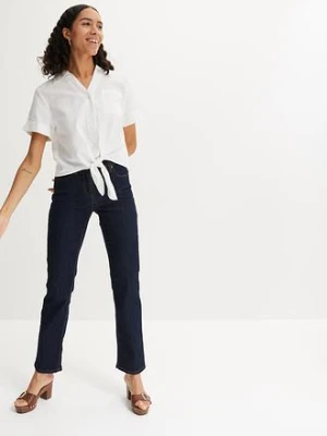 Jeansy ze stretchem, straight, mid waist bonprix