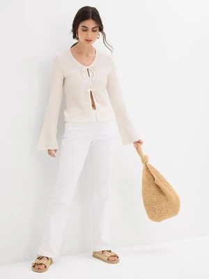 Jeansy ze stretchem straight, mid waist bonprix