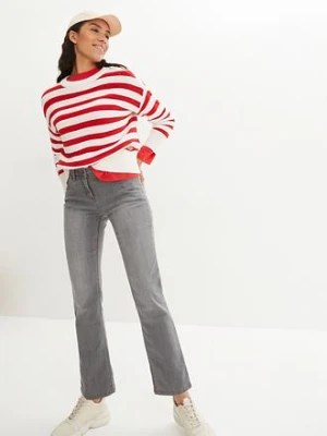 Dżinsy ze stretchem, straight, mid waist bonprix