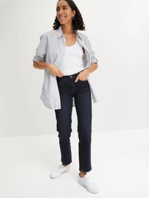 Jeansy ze stretchem, straight, mid waist bonprix