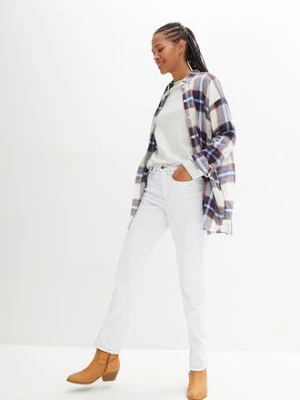 Jeansy ze stretchem, mid waist, prosta nogawka bonprix
