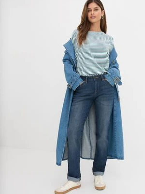 Jeansy ze stretchem straight, mid waist bonprix