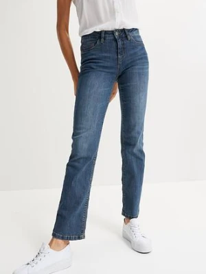 Dżinsy ze stretchem straight, mid waist bonprix