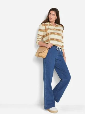 Dżinsy ze stretchem wide leg, mid waist bonprix