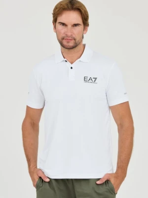 EA7 Biała męska koszulka polo Ventus 7, Rozmiar XL EA7 Emporio Armani