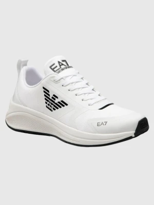 EA7 Białe sneakersy z czarną podeszwą, Rozmiar 43 1/3 EA7 Emporio Armani
