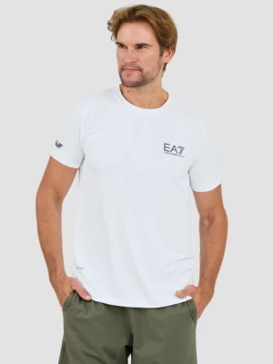 EA7 Biały męski t-shirt Ventus 7, Rozmiar XL EA7 Emporio Armani