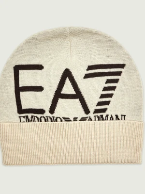 EA7 Czapka kremowy