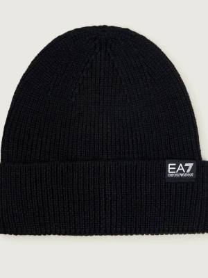 EA7 Czapka | z dodatkiem wełny czarny