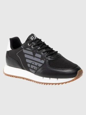 EA7 Czarne sneakersy z białą podeszwą, Rozmiar 45 1/3 EA7 Emporio Armani