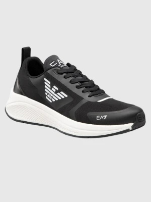 EA7 Czarne sneakersy z białym logo, Rozmiar 41 1/3 EA7 Emporio Armani