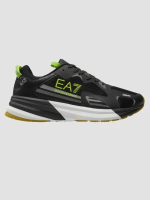 EA7 Czarne sneakersy z zielonym logo, Rozmiar 41 1/3 EA7 Emporio Armani