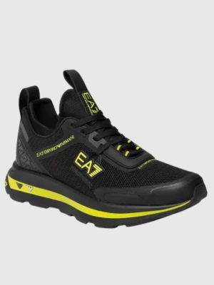 EA7 Czarne sneakersy z zielonymi elementami EA7 Emporio Armani